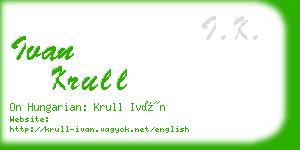 ivan krull business card